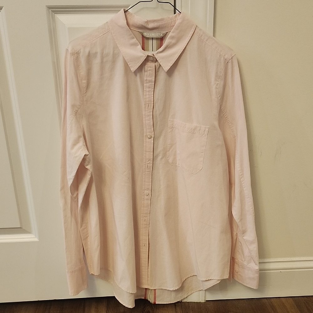 Athleta Marinwood Stripe Back Shirt - Large